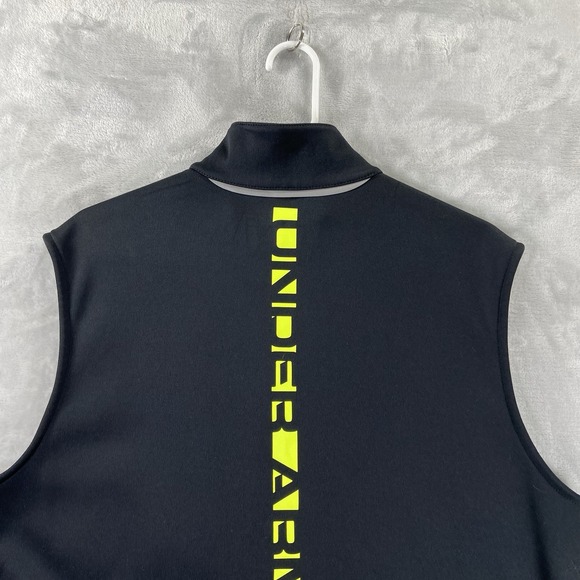 Under Armour Vest men's Medium Run Fitted All Season Gear Full Zip Black Active - Picture 13 of 14